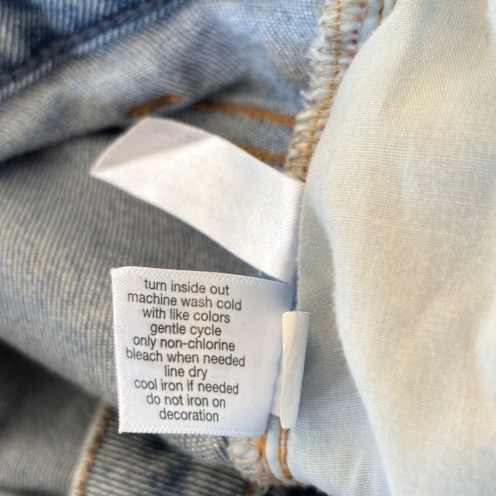 Lane Bryant Distressed Stretch Denim Jean Shorts Women Plus Size 24 Bermuda Boho - Picture 14 of 16